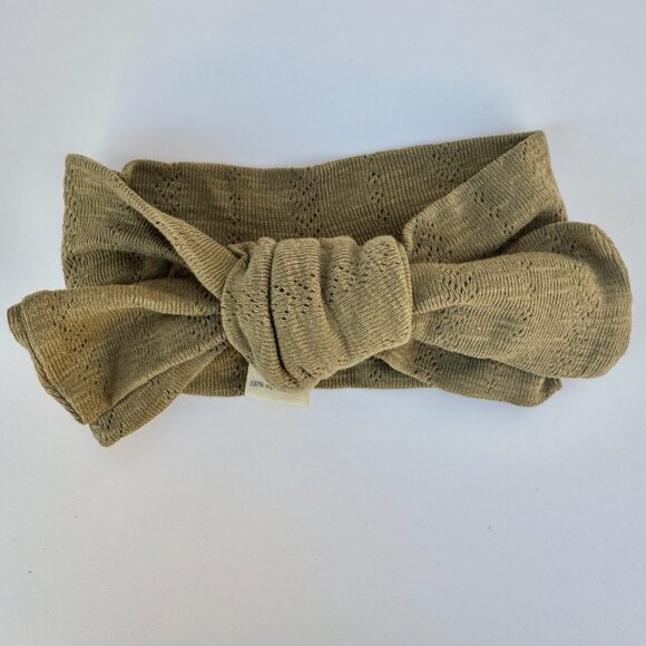 Kate Quinn Head Bow Set | Jersey & Pointelle Knit, 3-Pack | Lilac, Sage & Olive - Picture 4 of 5